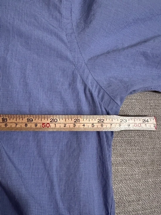 Polo Ralph Lauren Blake Men's M Blue Gingham Short Sleeve Button Down Shirt - Picture 7 of 9